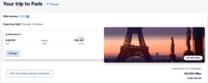 New York to Paris Air France business class