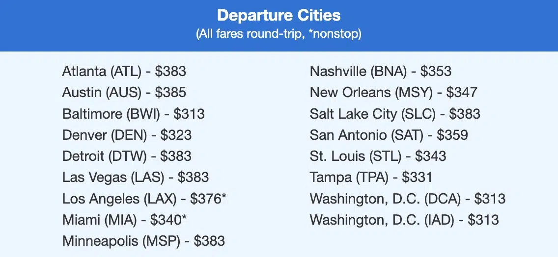 Belize airfare