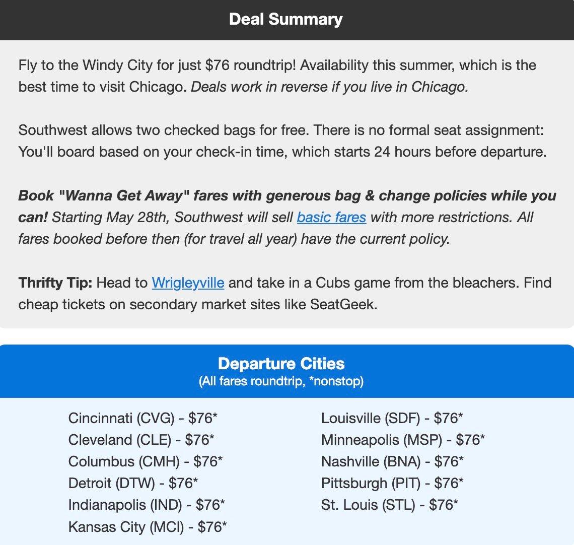 Chicago flight deal from $76 roundtrip. 