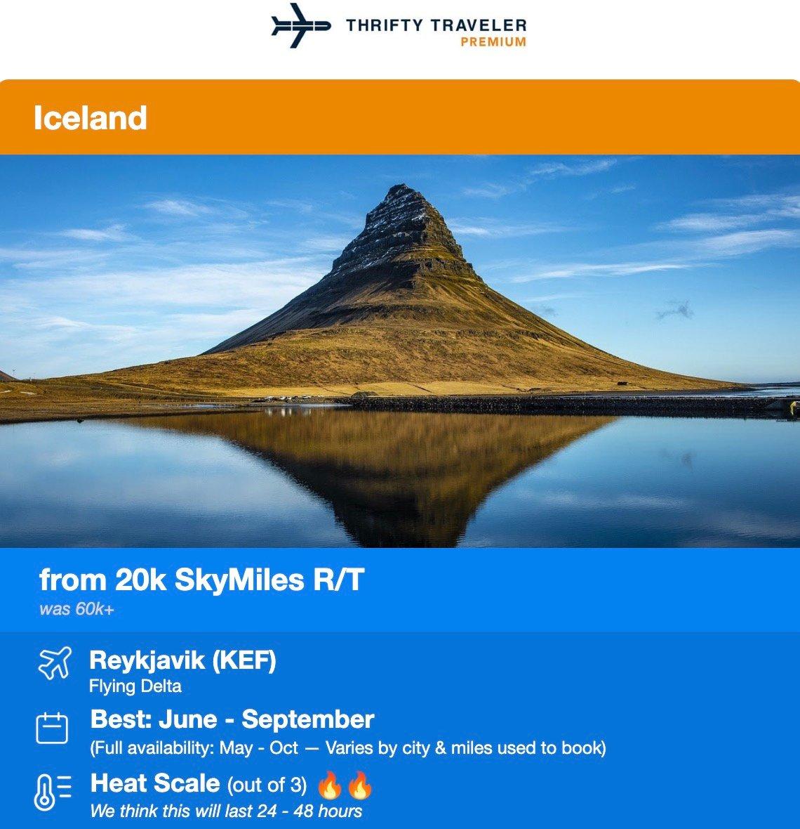 SkyMiles flight deal to Reykjavik (KEF)