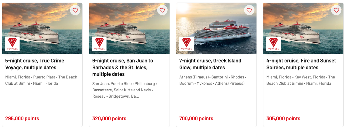 Virgin Voyages cruise itineraries 