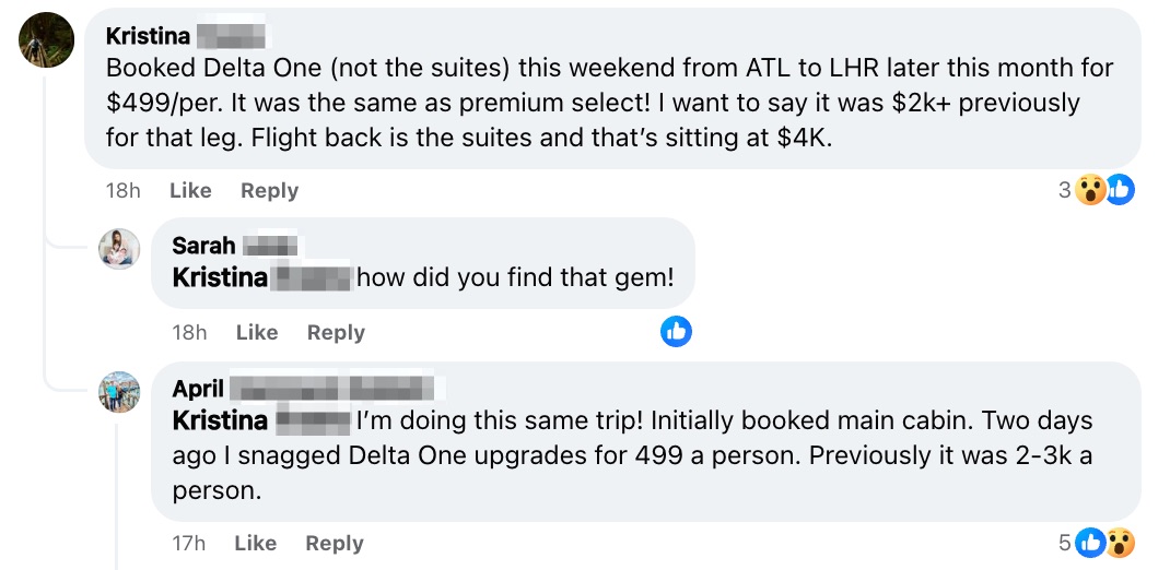 thrifty traveler fb group comments