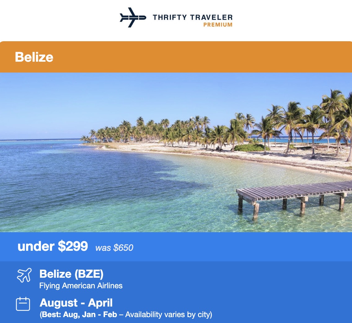 Spain in Biz Class or Economy, Belize from $286 RT & Our Other Best Deals Last Week 2 Belize flight deal