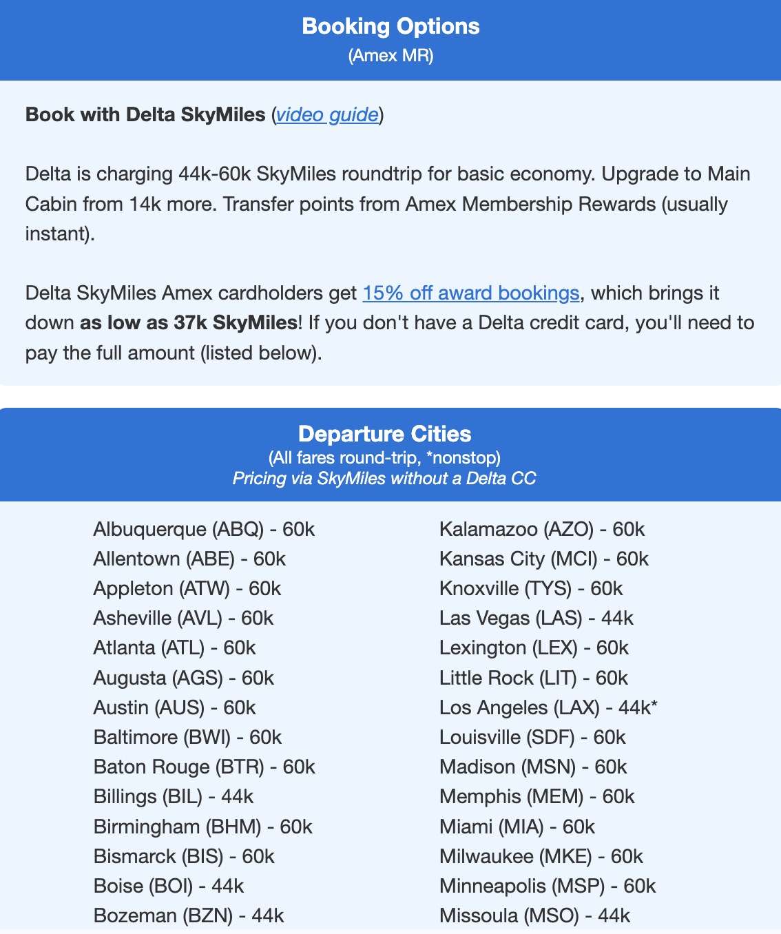 Hong Kong flight deal using SkyMiles from 44,000 roundtirp. 