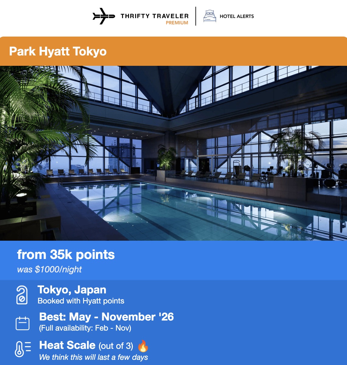 Park Hyatt Tokyo deal alert