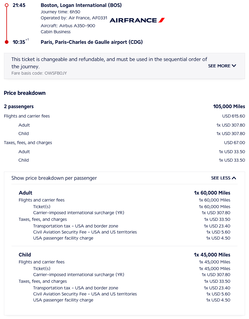 The Best Ways to Use Air France/KLM Flying Blue Miles 35 Flying Blue child discount