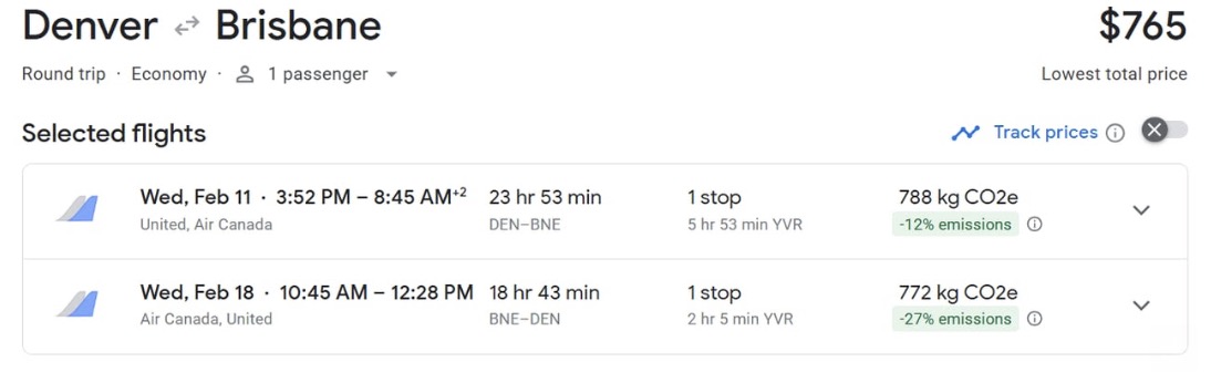 Want to Fly to Australia? Here's the Key to Saving Big (& Even Flying Lie-Flat, Too!) 7 Brisbane fare from DEN