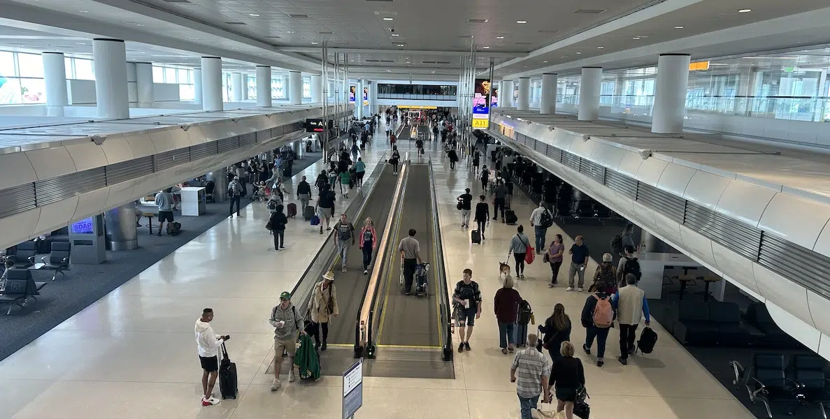 people in an airport