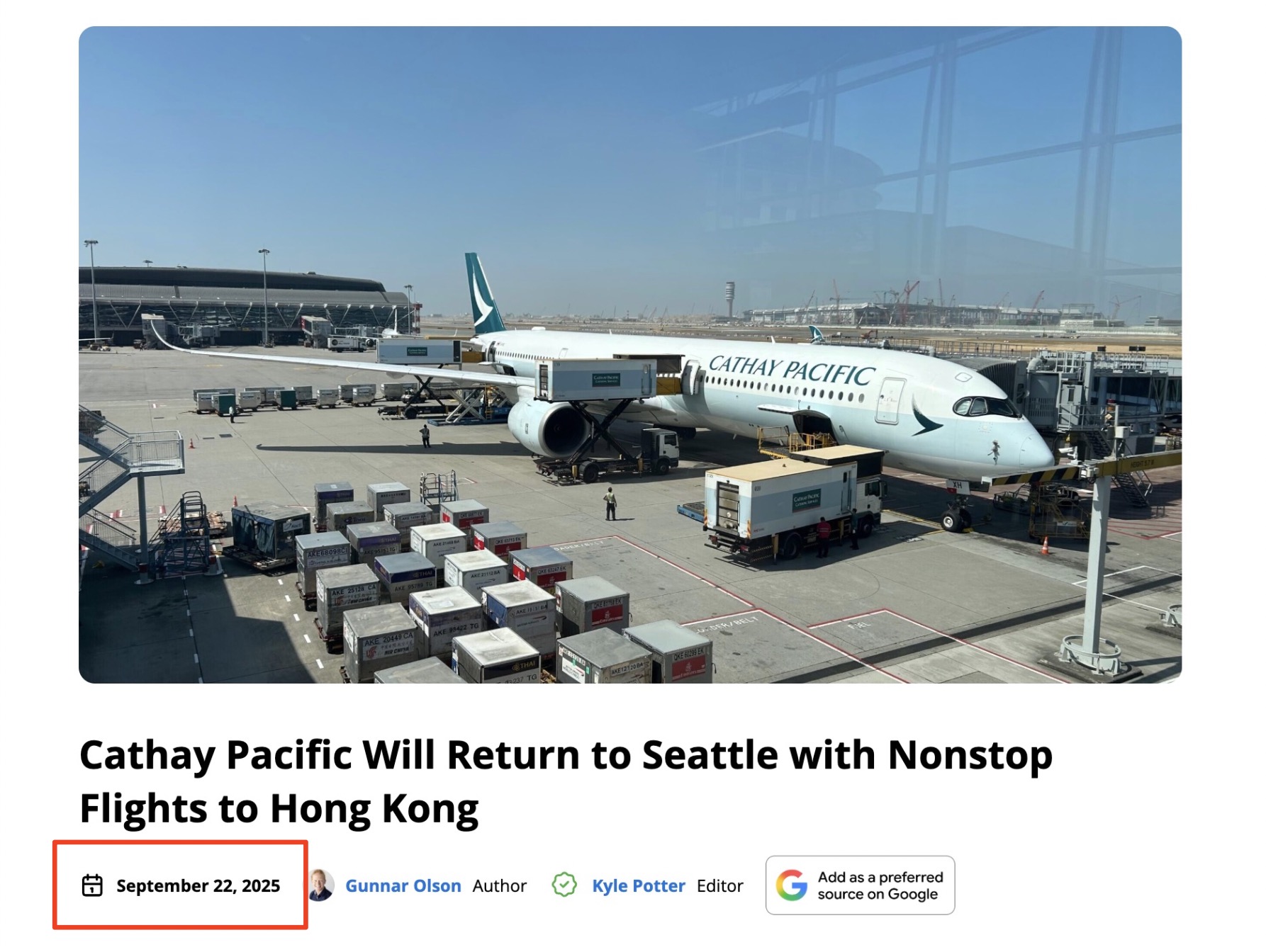 Cathay Pacific new route news
