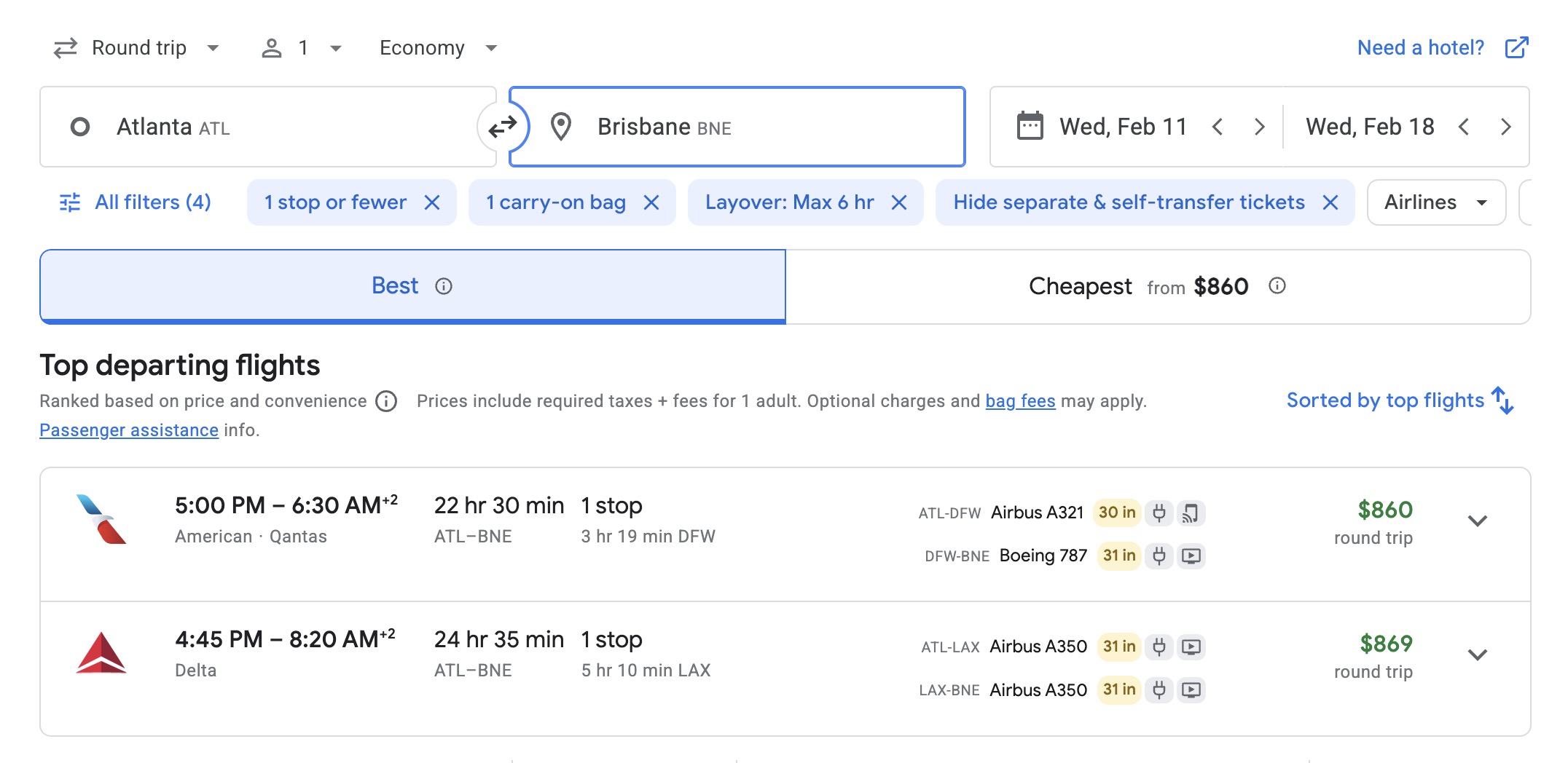Want to Fly to Australia? Here's the Key to Saving Big (& Even Flying Lie-Flat, Too!) 4 Brisbane airfare from Atlanta