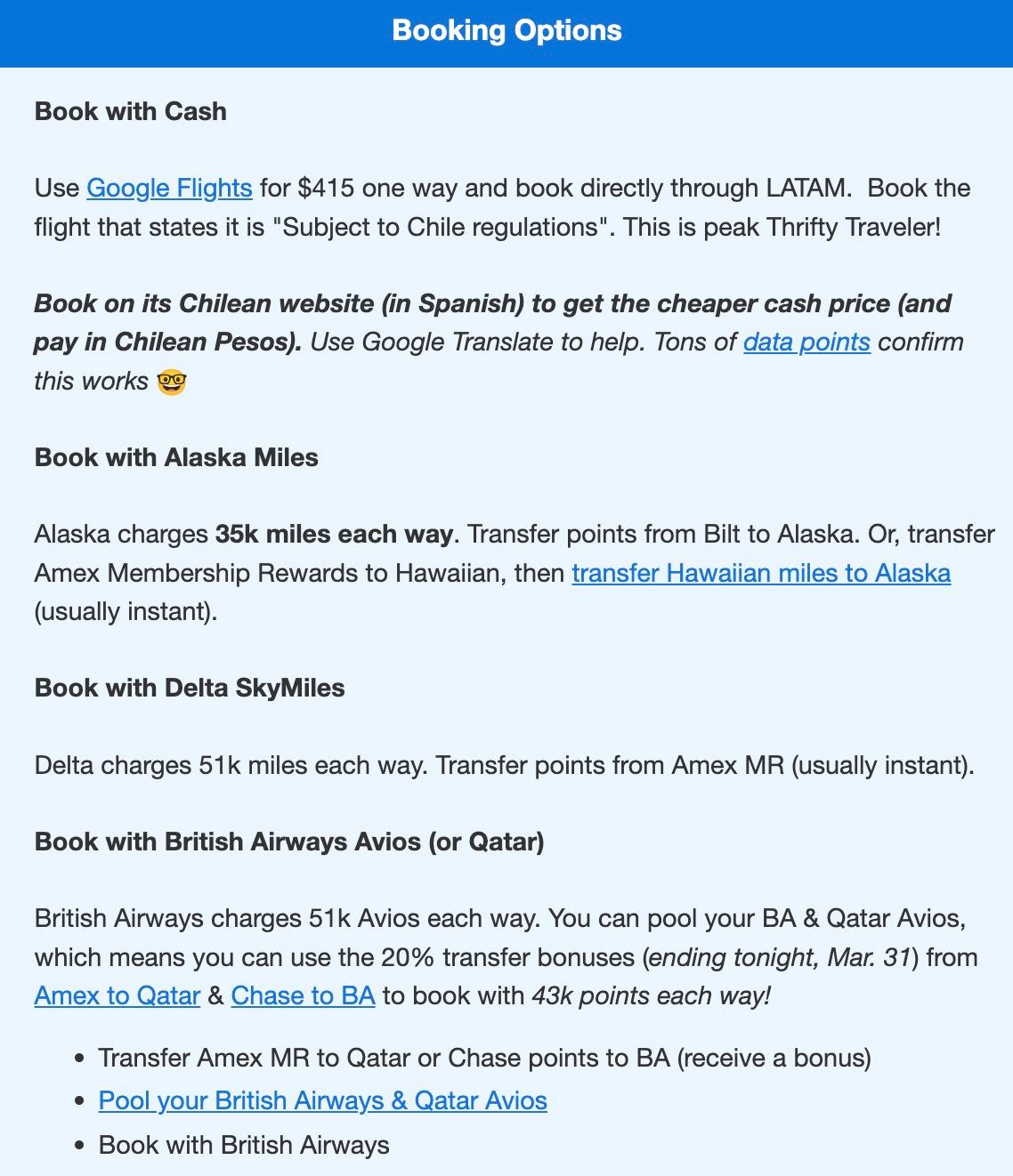 Easter Island nerd alert flight deal booking information.