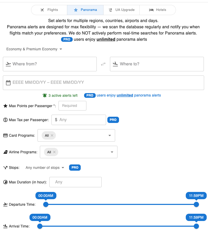 award tool panorama alert