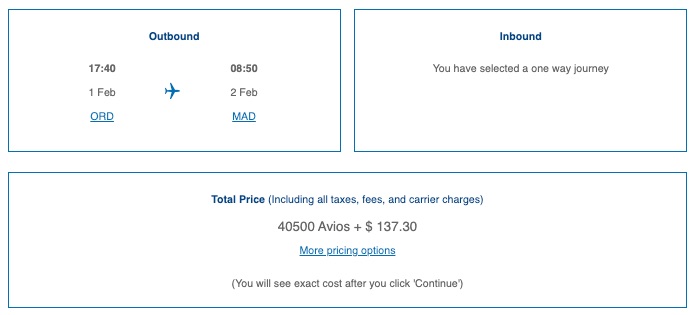 iberia business class booking with british airways miles