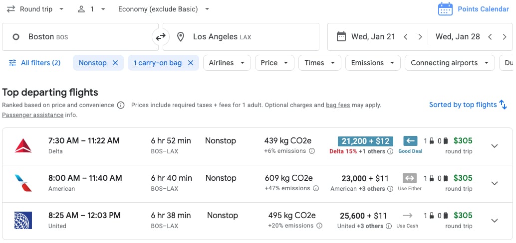 points path award search tool
