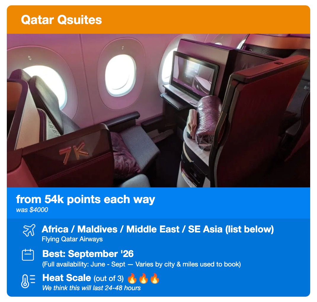 qatar qsuites premiium deal for september 2026