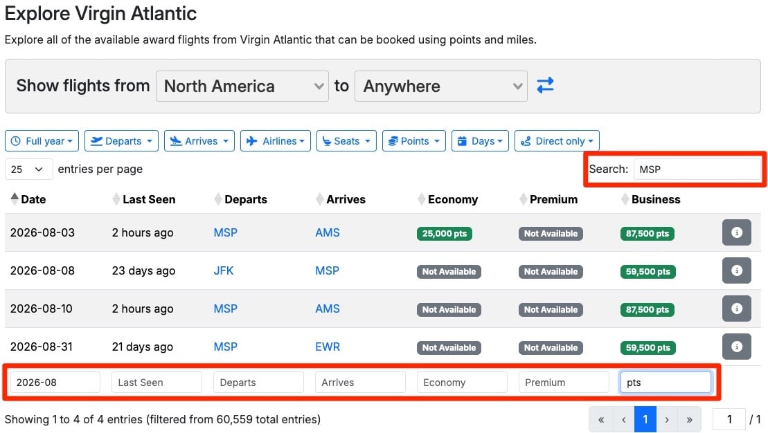highlighting search capabilities with seats dot aero explore tool