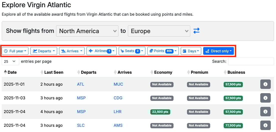 highlighting seats dot aero filters
