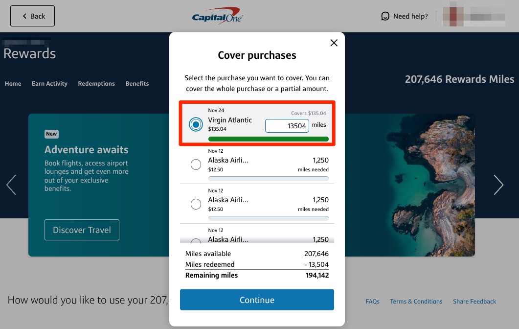 Cover travel purchases with Capital One miles