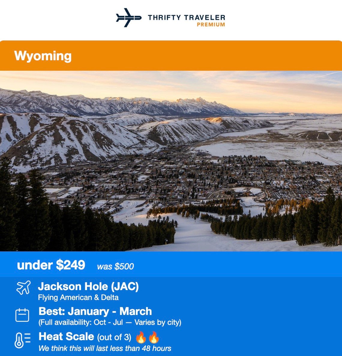 Jackson Hole flight deal