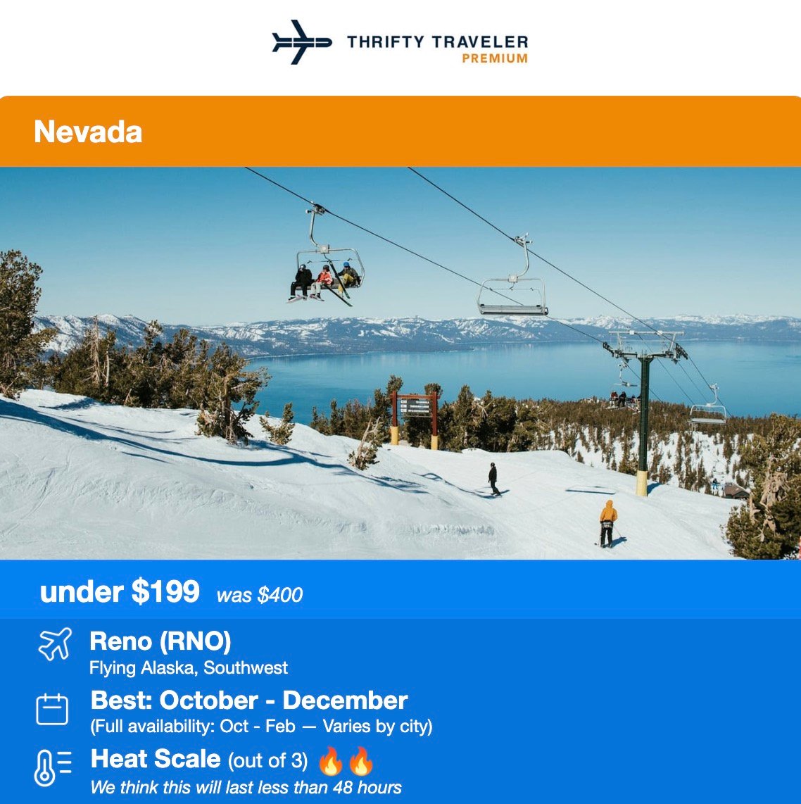 Lake Tahoe, California flight deal