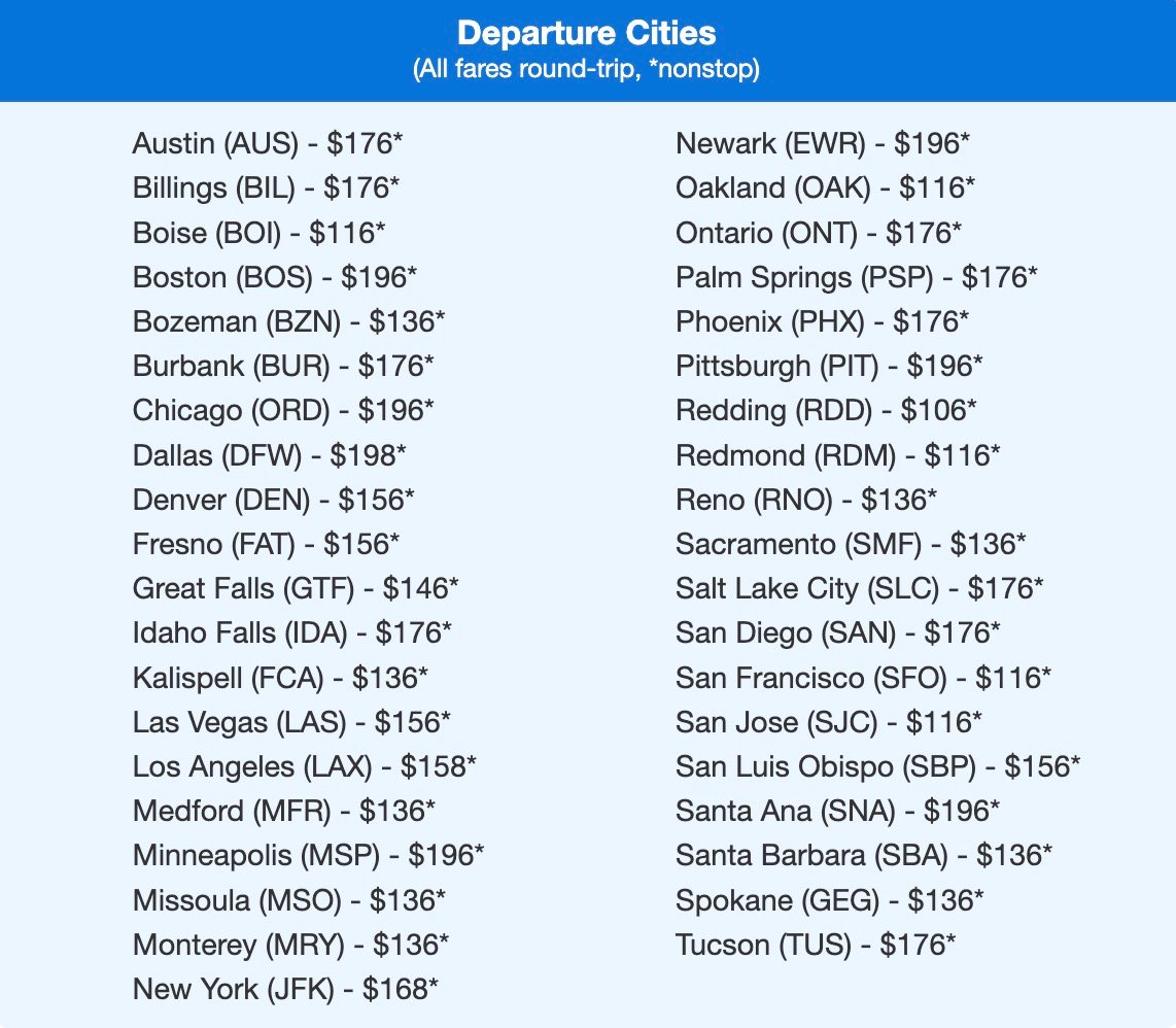 Seattle flight deal with fares in the $100s roundtrip