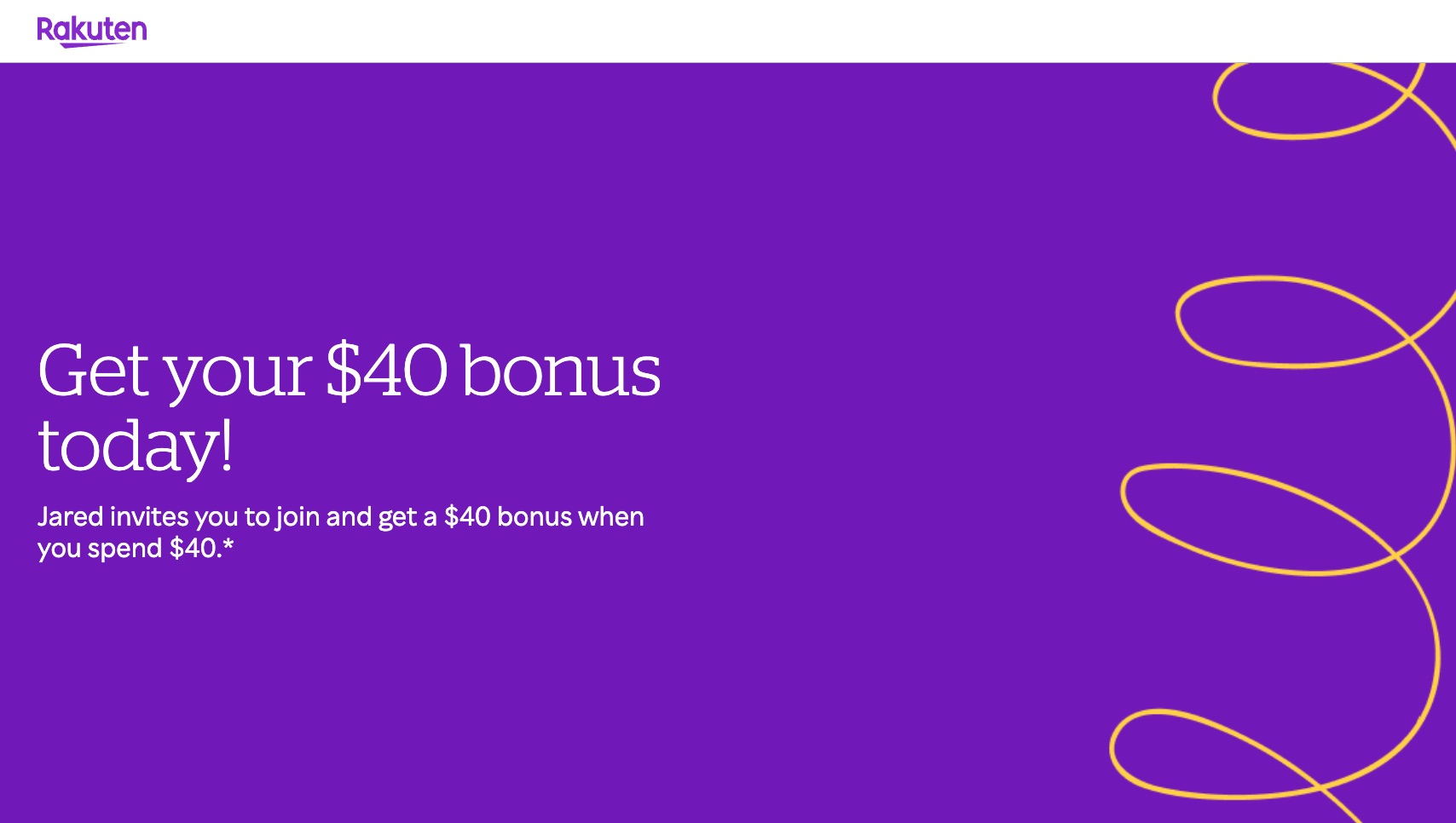 rakuten banner get your $40 bonus today