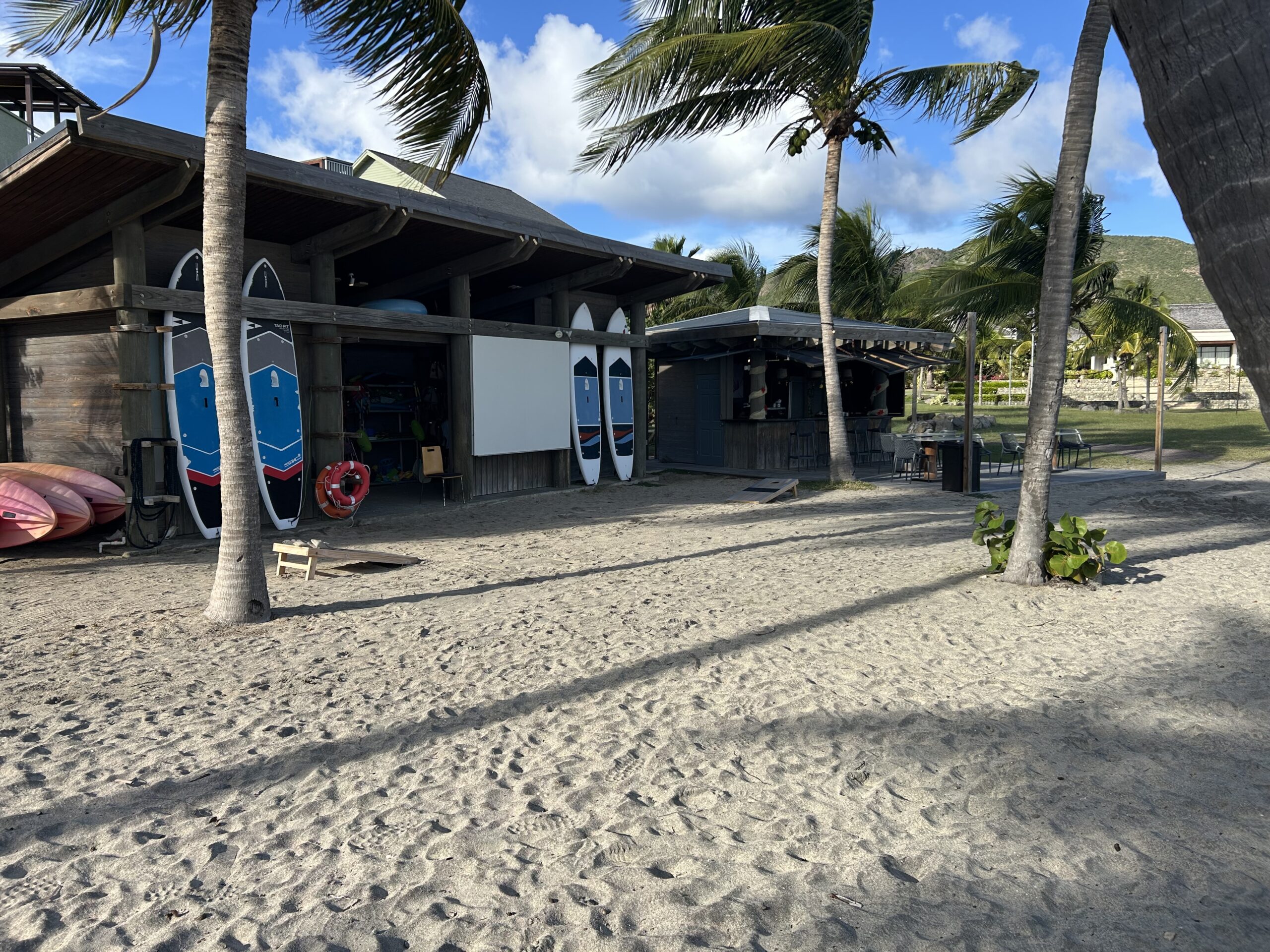 Activity shed and the smoothie and gelato cafe.