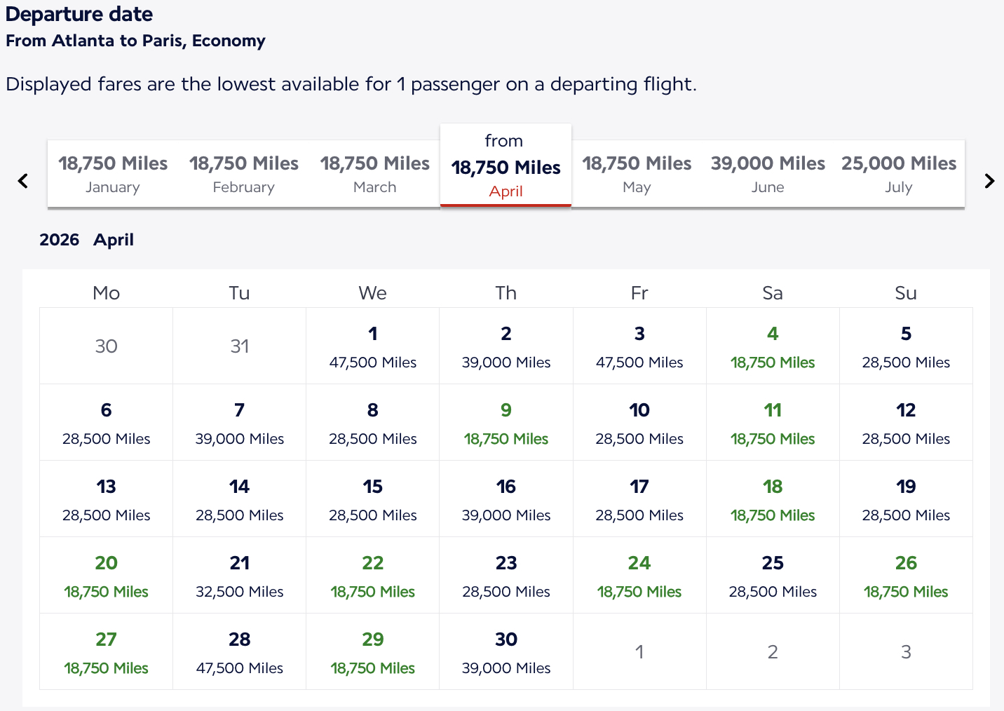Trying to Use Your Miles? The Best Websites for Finding Award Availability 50 Flying Blue calendar search