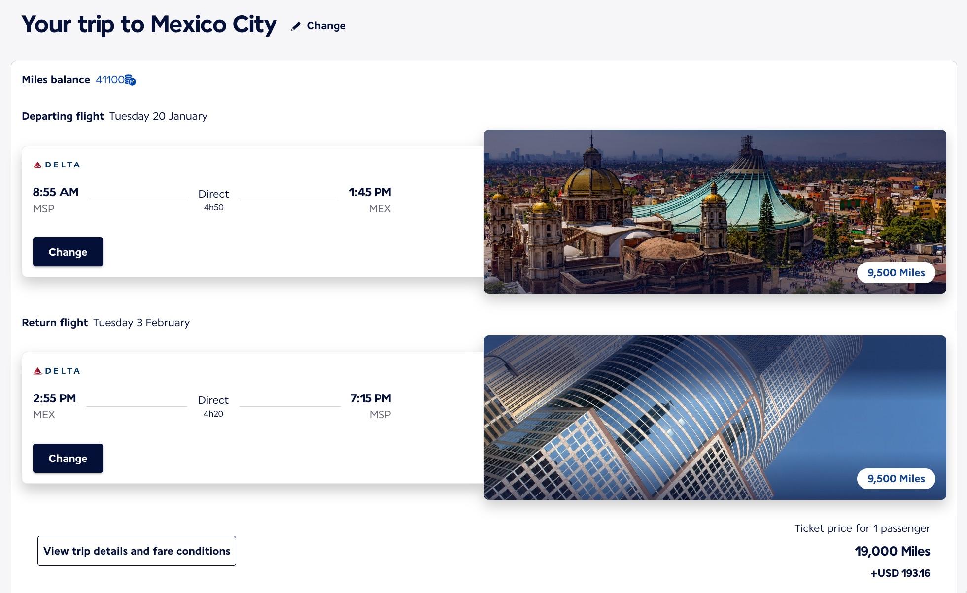 flying blue minneapolis to mexico city 19k