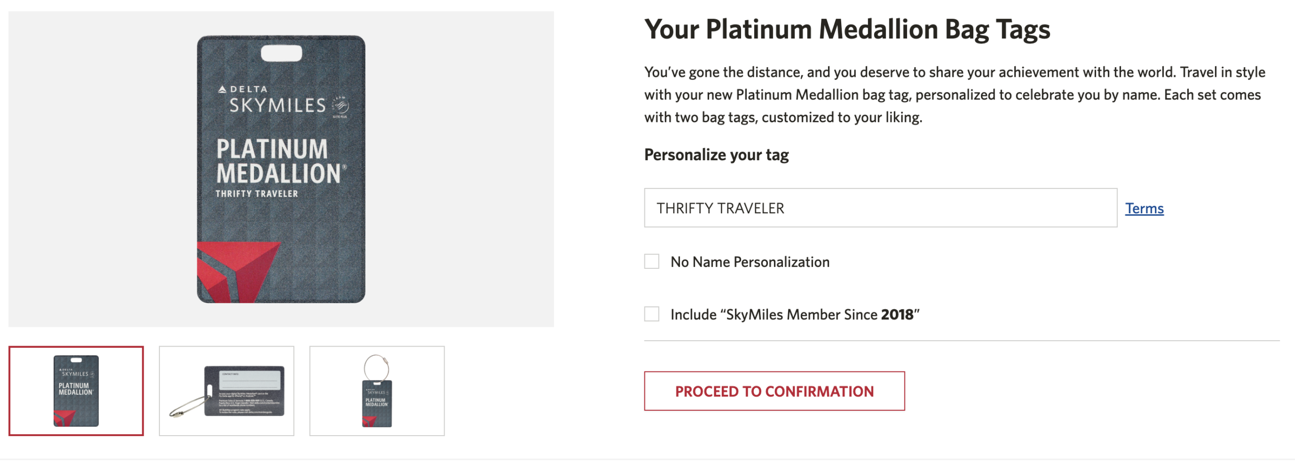 Earned Delta Medallion Status? Here’s How to Get Your 2026 Bag Tags 1 Customized Delta Platinum Medallion bag tag