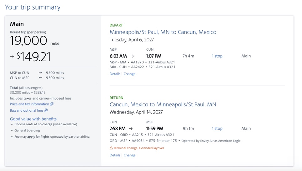 It's Already Time to Use Our Tried-and-True Strategy for Booking Spring Break Flights 2 MSP-CUN airfare for 19k miles