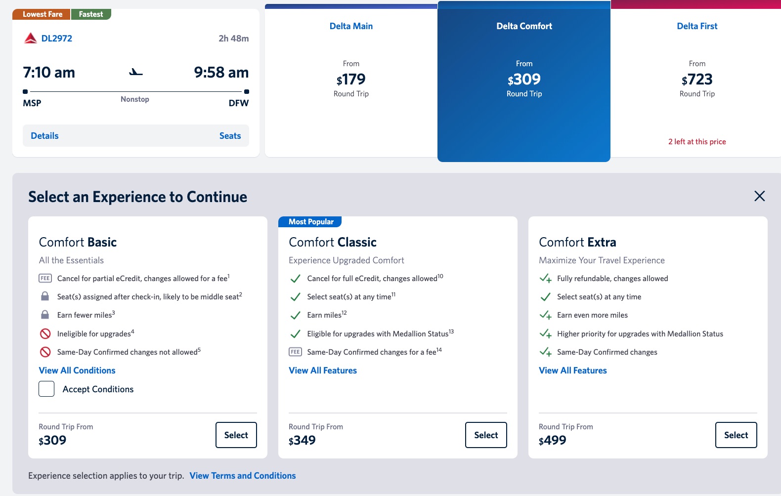 Are Delta Comfort Seats Really Worth the Extra Cash or SkyMiles? 17 dellta comfort fare options