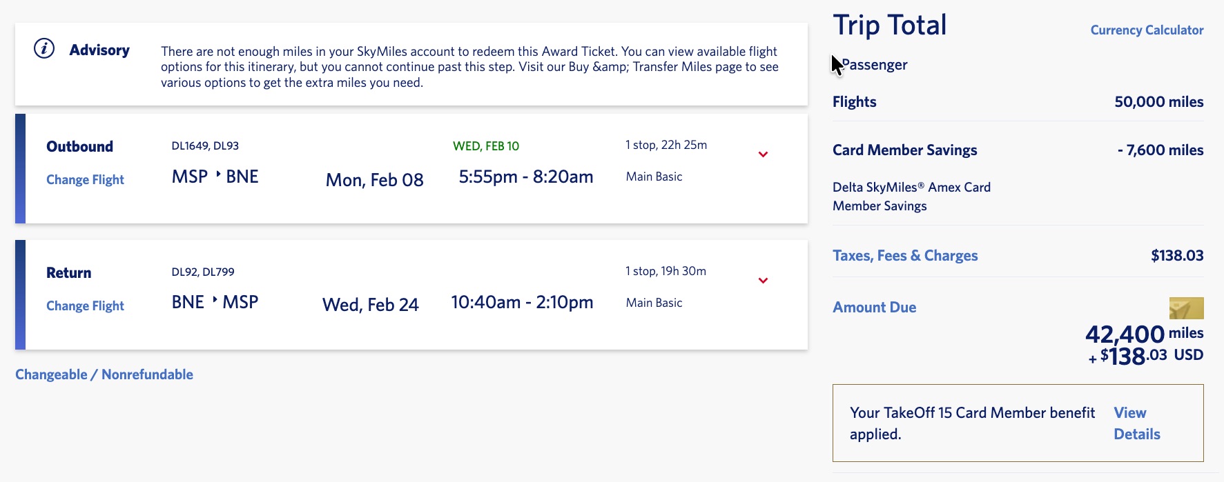 Amazing Delta SkyMiles Deal: Australia & New Zealand from 34K SkyMiles RT! 3 flights from minneapolis to brisbane for 42,400 miles