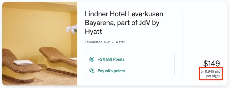 Lindner Hotel Leverkusen Bayarena Bilt Portal booking for 11,949 points