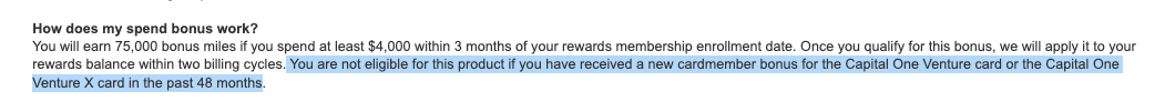 Are You Eligible For the Capital One Venture Rewards Card's Big Bonus? 4 Capital One Venture Rewards card bonus terms