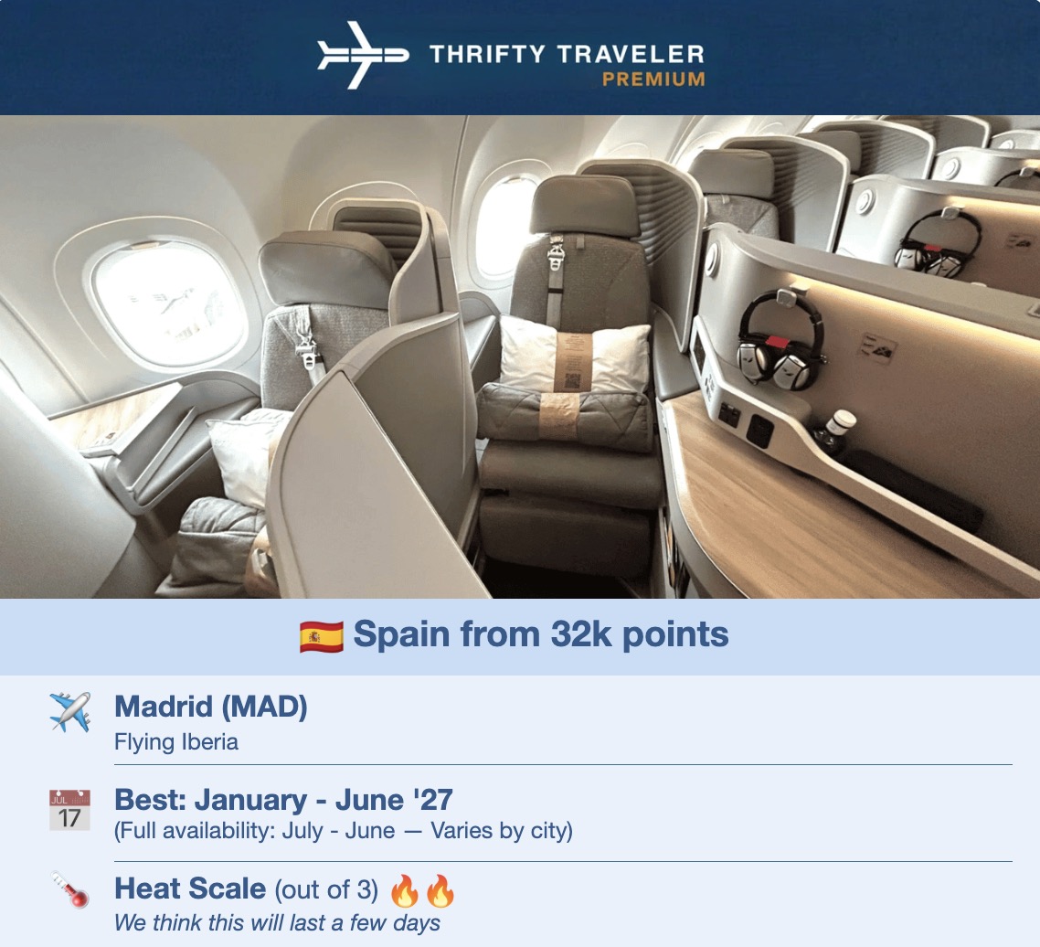 Spain business class with Iberia