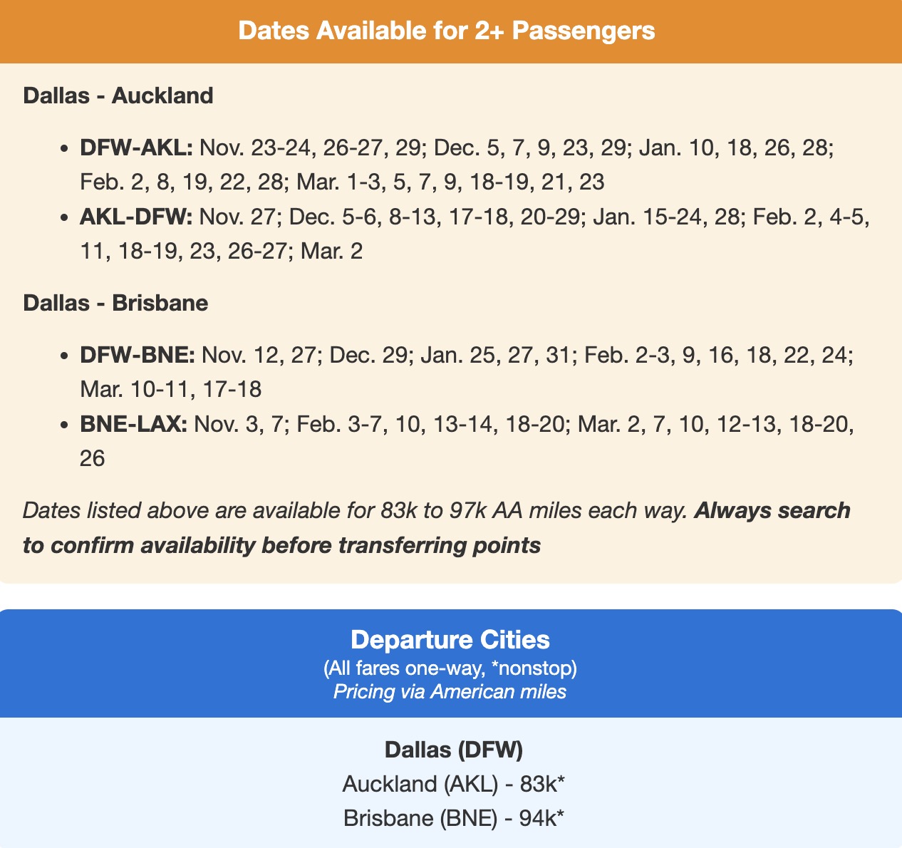 AA biz class suites flight deal information