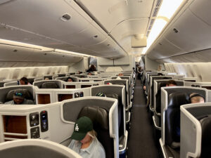 AA biz class cabin