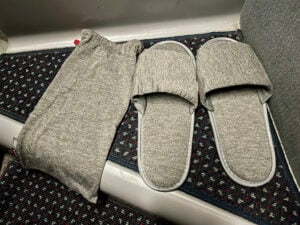 American Airlines business class slippers