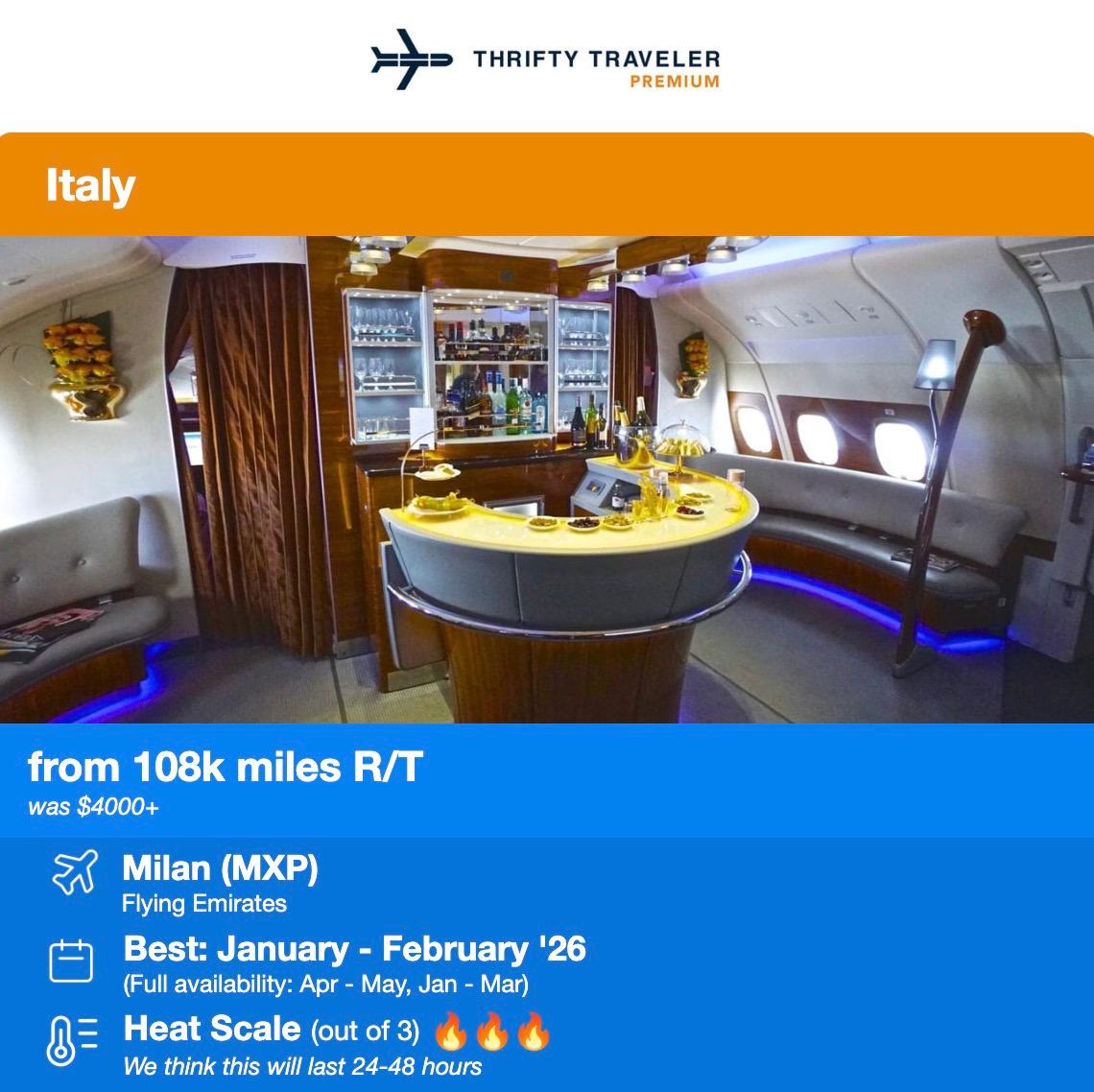Emirates first and business class flight deal