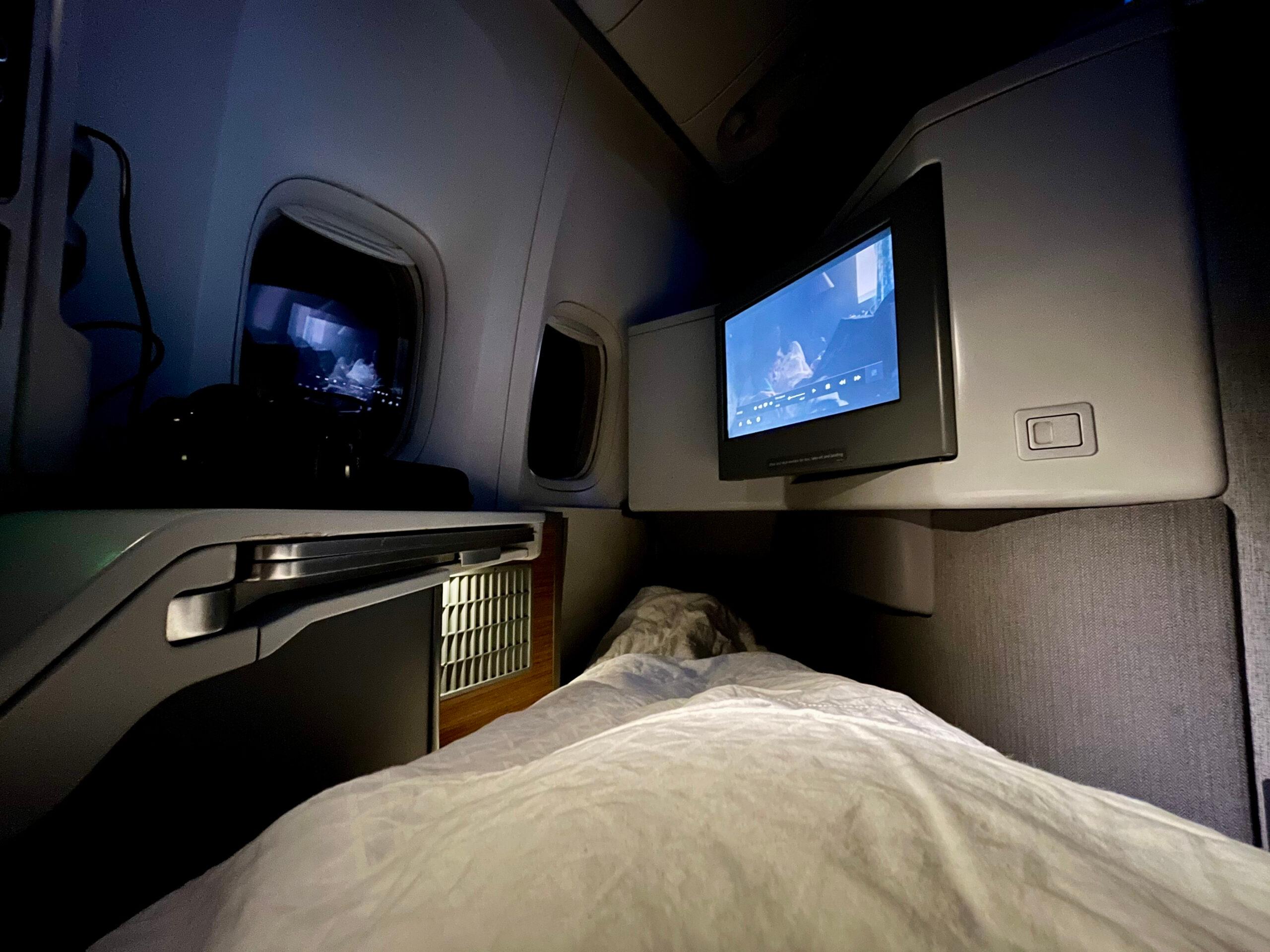 American Airlines business class bed