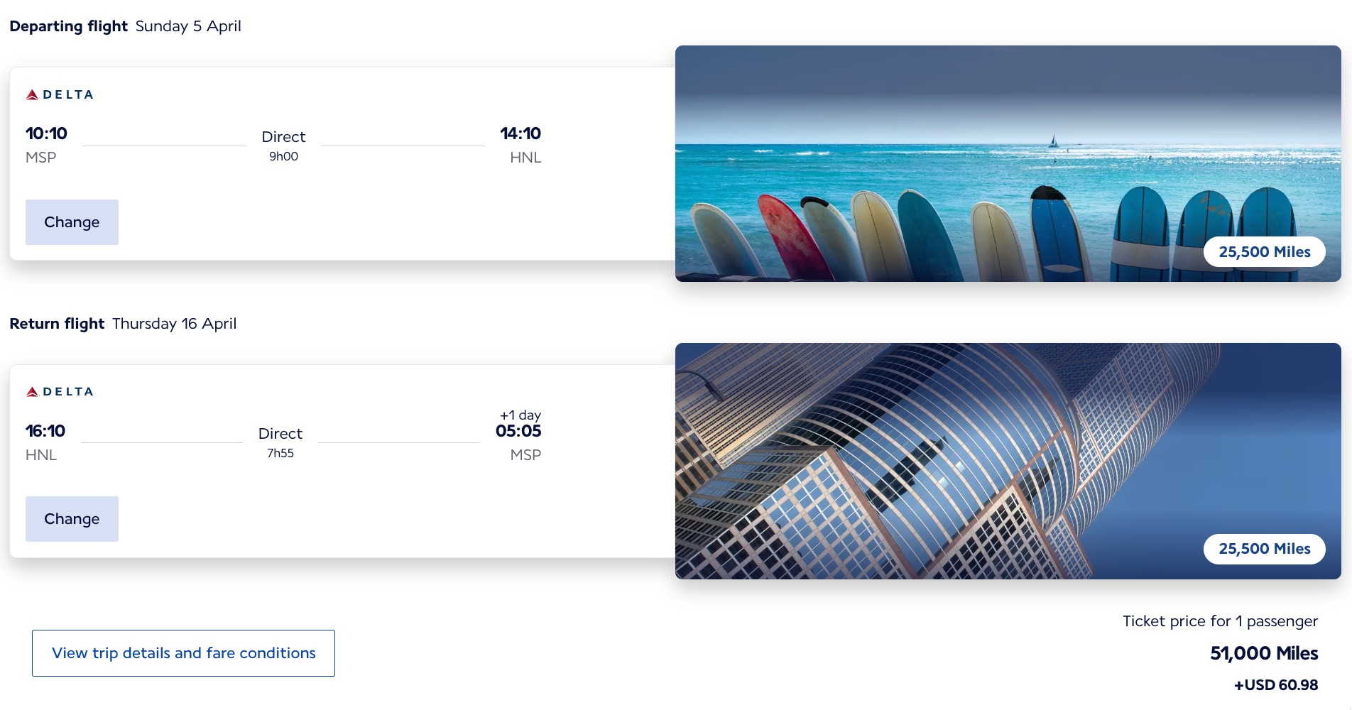 air france redemption minneapolis to honolulu 