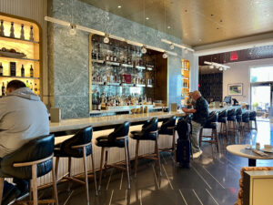 bar at the Delta One Lounge LAX