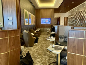 delta one lounge lax tv seating