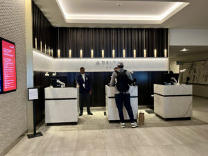 Delta One check-in desk LAX