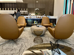 Delta One waiting lounge at dedicated check-in area LAX