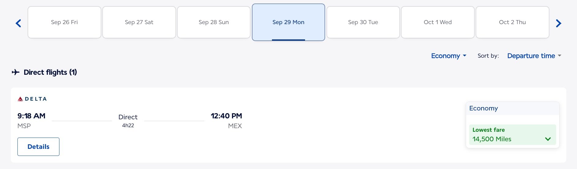 minneapolis to mexico city flight for 14,500 miles