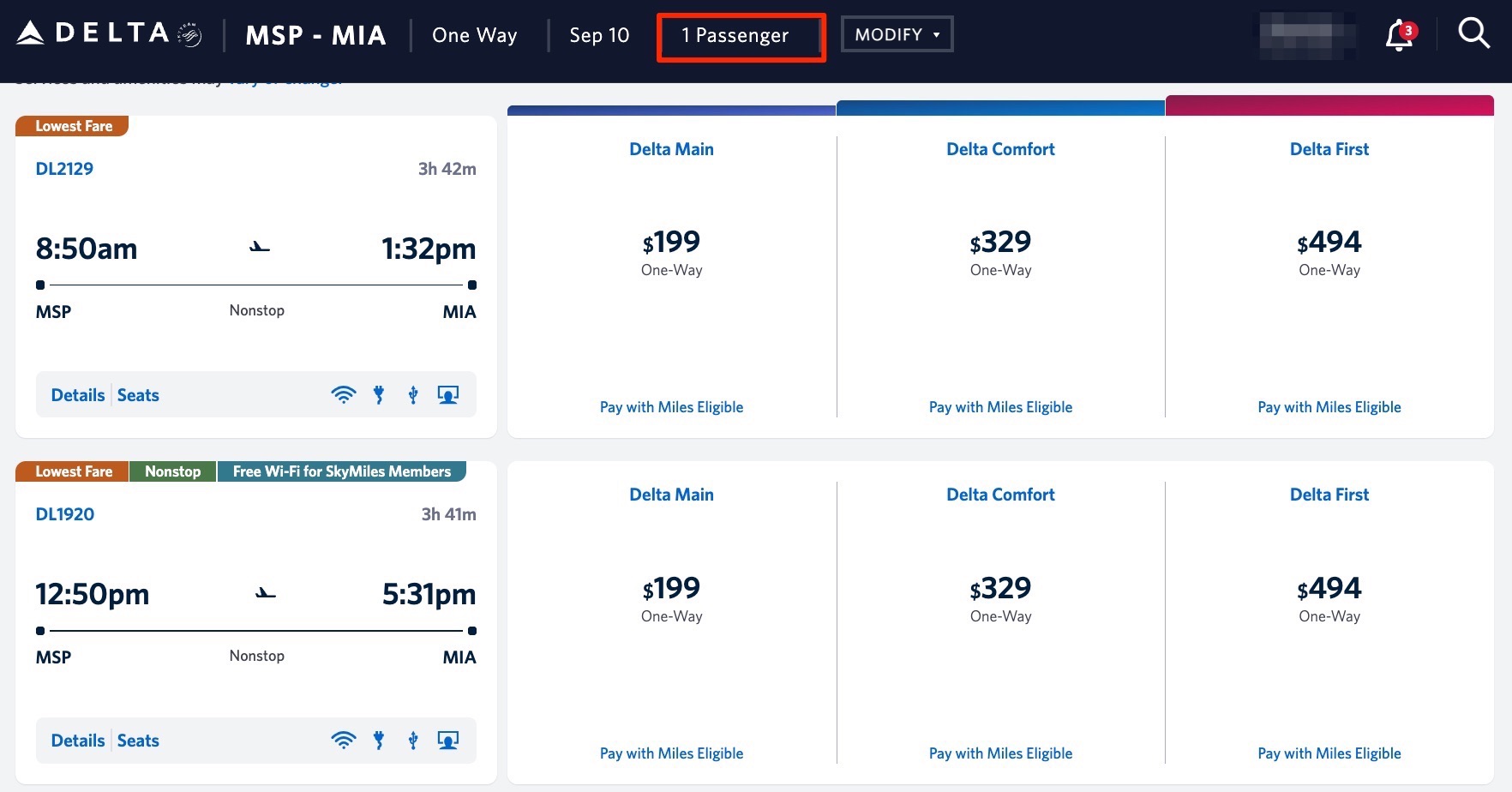 minneapolis to miami flights starting at $199