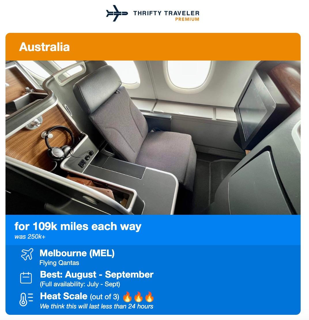 qantas business class deal