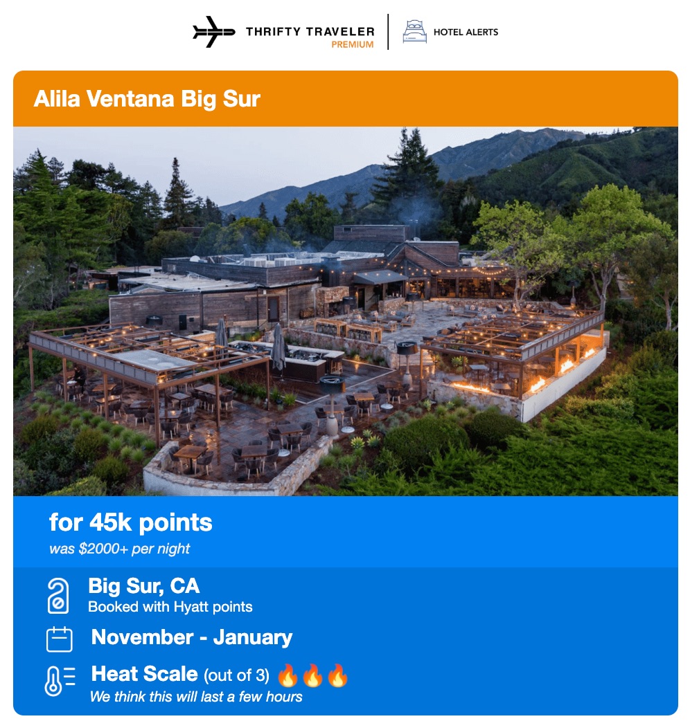 alila ventana big sur alert from thrifty traveler